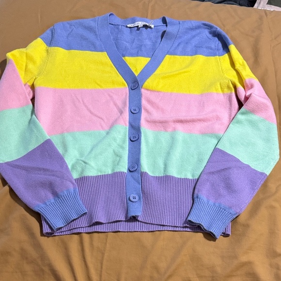 English Factory Wiman’s Multicolor Striped Cardigan - Picture 2 of 12